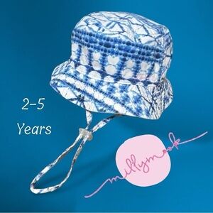 Millymook Toddler’s Tie Dye Bucket Hat Blue White Size 2-5 years old